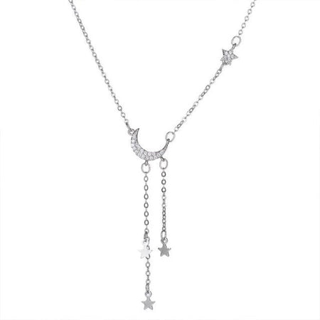 Zarte Mond- und Stern-Halskette
